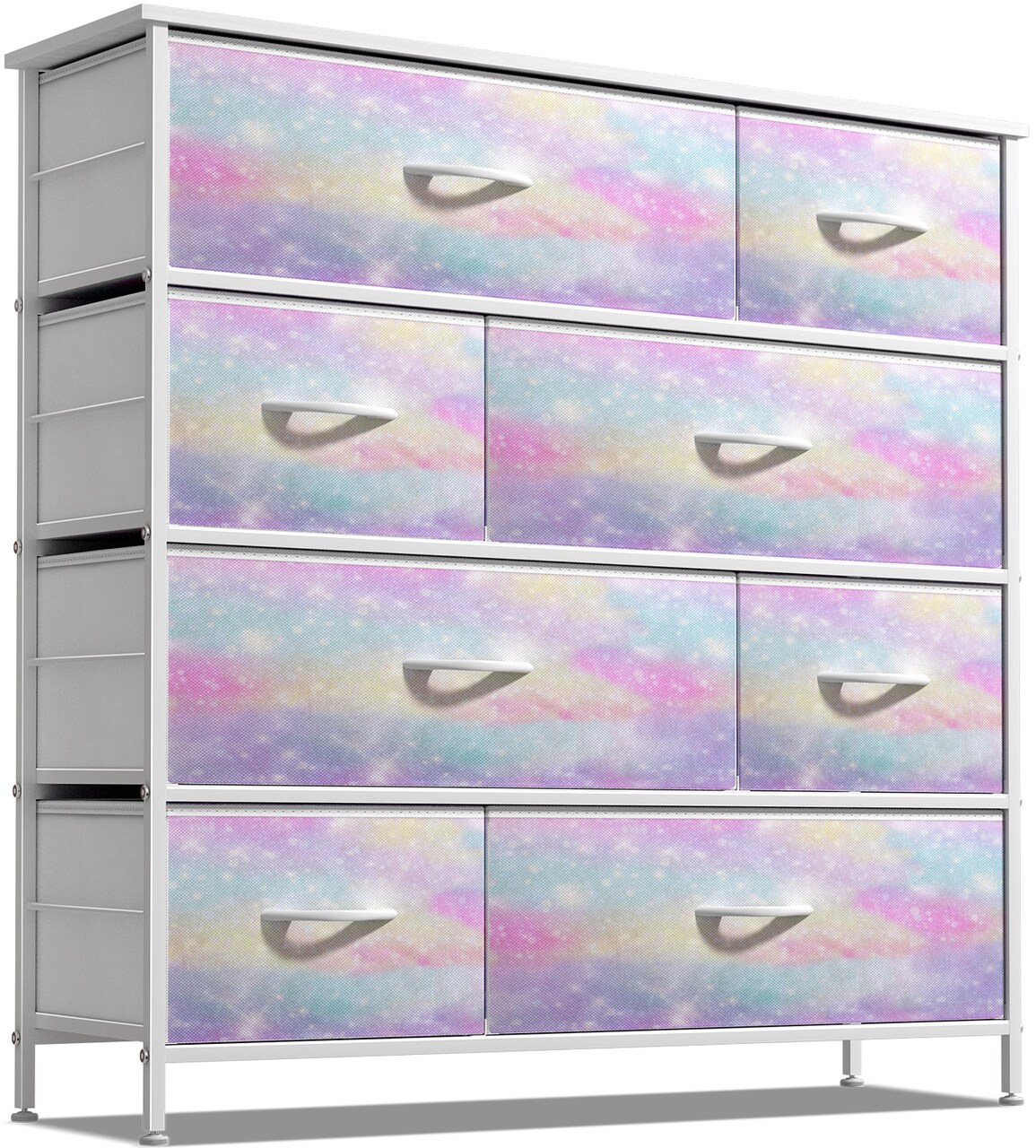 Sorbus Dresser with 8 Drawers - Storage Chest Organizer with Steel Frame, Wood Top, Handles, Fabric Bins